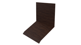 Планка примыкания верхняя к стене фальц 150x130x20 мм, Античный дуб 3D
