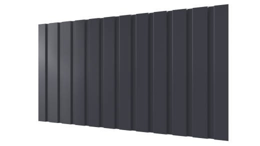 Профнастил С10 1155/1100x0,4 мм, 7024 графитовый серый глянцевый