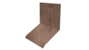 Планка примыкания верхняя к стене фальц 150x130x20 мм, Орех 3D