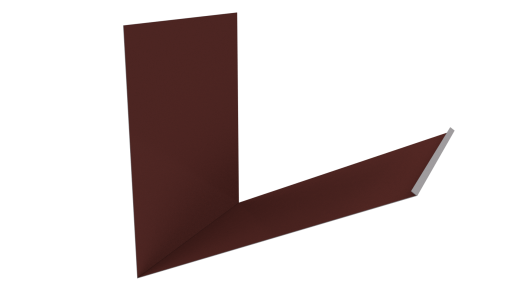 Планка примыкания верхняя к трубе фальц 250x210 мм, 3009 оксид красный глянцевый