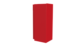 Планка угла наружного сложная Блок-хаус 110x110x2000 мм, 3020 транспортный красный глянцевый