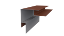 Планка угла наружного сложная Блок-хаус 110x110x2000 мм, 8004 медно-коричневый матовый