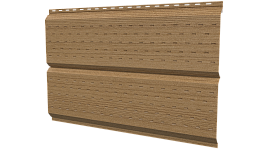 Софит Л-брус перфорированный 264/241x0,45 мм, Орех 3D