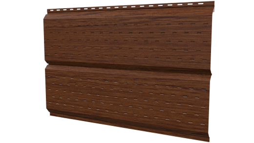 Софит Л-брус перфорированный 264/241x0,45 мм, Золотой орех 3D