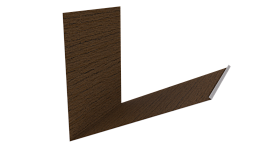Планка примыкания верхняя к трубе фальц 250x210 мм, Дуб Сантана 3D