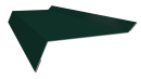 Планка примыкания в штробу 20x60x10 мм, 6005 зеленый мох глянцевый