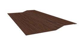Планка крепёжная фальц 50x17x36 мм, Золотой орех 3D