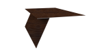 Планка карнизная фальц 130x80 мм, Античный дуб 3D