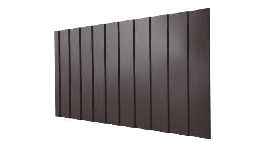 Профнастил С8 1200/1150x0,45 мм, 8017 шоколадно-коричневый глянцевый