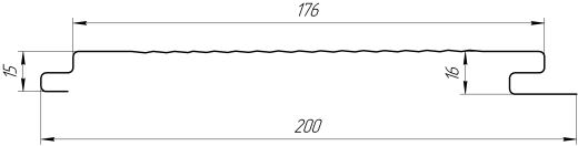 Лайн Про Гофр 200/176x0,5 мм, 7047 телегрей 4 глянцевый
