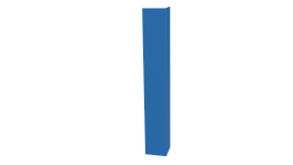 Планка угла наружного 50x50x2000 мм, 5015 небесно-синий глянцевый