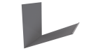 Планка примыкания верхняя к трубе фальц 250x210 мм, 7004 сигнальный серый глянцевый