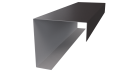 Декоративная накладка угловая 20x60x60x20 мм, 8019 серо-коричневый глянцевый