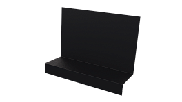 Примыкание боковое фальц 25x65x130 мм, 9005 черный янтарь матовый