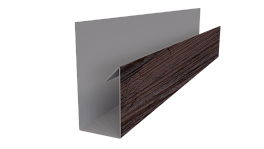 Планка П-образная Блок-хаус 30x30x2000 мм, Морёный дуб 3D
