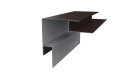 Планка угла наружного сложная Блок-хаус 110x110x2000 мм, 8017 шоколадно-коричневый PUR Pruf