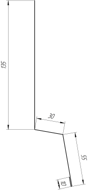 Планка стартовая фальц 135x30x55 мм, 7024 графитовый серый PUR Pruf