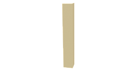 Планка угла наружного 30x30x2000 мм, 1014 слоновая кость глянцевый