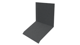 Планка примыкания верхняя к стене фальц 150x130x20 мм, цинк