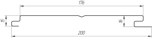 Лайн Про Полоса 200/176x0,4 мм, 7047 телегрей 4 глянцевый