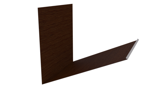 Планка примыкания верхняя к трубе фальц 250x210 мм, Золотистый дуб 3D