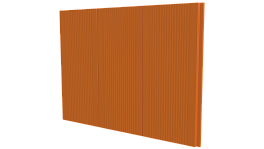 Лайн Про Гофр 200/176x0,4 мм, 2011 насыщенный оранжевый глянцевый