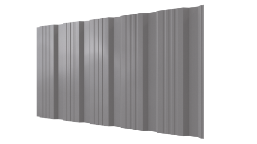 Профнастил К20 1195/1130x0,4 мм, 9006 бело-алюминиевый глянцевый