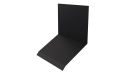 Планка примыкания верхняя к стене фальц 150x130x20 мм, 9005 черный янтарь матовый