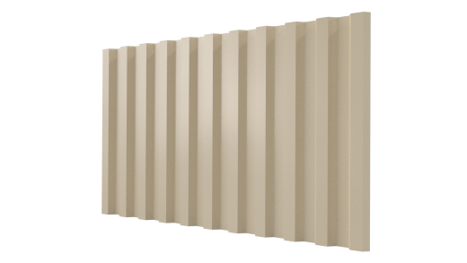 Профнастил С21 1051/1000x0,5 мм, 1015 св. слоновая кость глянцевый