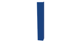 Планка угла наружного 30x30x2000 мм, 5005 сигнальный синий глянцевый
