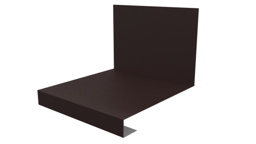 Планка примыкания нижняя к трубе фальц 140x200 мм, 8017 шоколадно-коричневый матовый