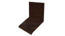 Планка примыкания верхняя к стене фальц 150x130x20 мм, Античный дуб 3D