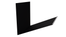 Планка примыкания верхняя к трубе фальц 250x210 мм, 9005 черный янтарь матовый