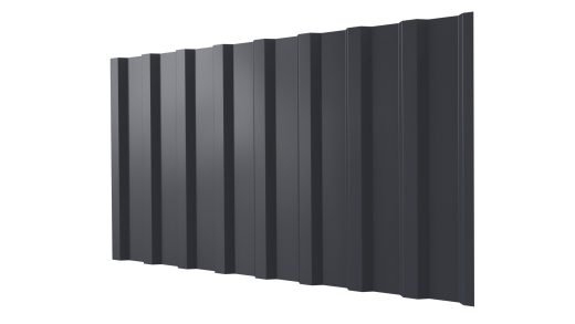Профнастил С20B 1150/1100x0,4 мм эконом, 7024 графитовый серый глянцевый