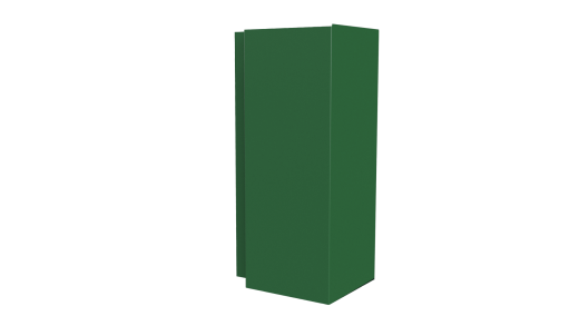 Планка угла наружного сложная Блок-хаус 110x110x2000 мм, 6002 лиственно-зеленый глянцевый