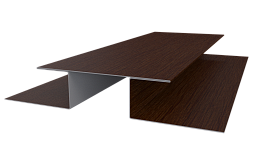 Планка стыковочная сложная Блок-хаус 110x2000 мм, Золотистый дуб 3D