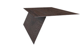 Планка карнизная фальц 130x80 мм, Морёный дуб 3D