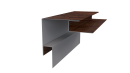 Планка угла наружного сложная Блок-хаус 110x110x2000 мм, Дуб Кельтик 3D