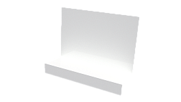 Примыкание боковое фальц 25x65x130 мм, 9003 сигнальный белый глянцевый