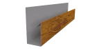 Планка П-образная Блок-хаус 30x30x2000 мм, Золотистый дуб 3D