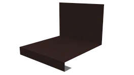 Планка примыкания нижняя к трубе фальц 140x200 мм, 8017 шоколадно-коричневый глянцевый