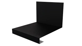 Планка примыкания нижняя к трубе фальц 140x200 мм, 9005 черный янтарь матовый