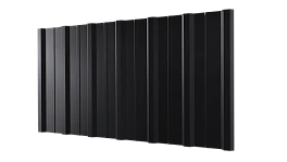 Профнастил НС16 1150/1100x0,4 мм эконом, 9005 черный янтарь глянцевый