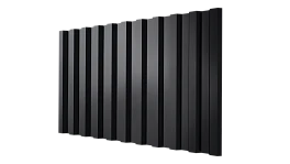 Профнастил С21 1051/1000x0,65 мм, 9005 черный янтарь глянцевый
