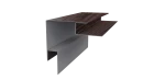Планка угла наружного сложная Блок-хаус 110x110x2000 мм, Морёный дуб 3D