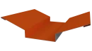 Планка ендовы верхняя 76x76x2000 мм, 2004 оранжевый глянцевый
