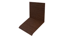 Планка примыкания верхняя к стене фальц 150x130x20 мм, Золотой орех 3D