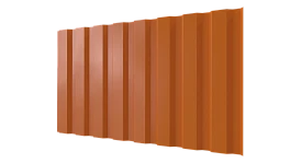 Профнастил С20A 1150/1100x0,45 мм, 2011 насыщенный оранжевый глянцевый