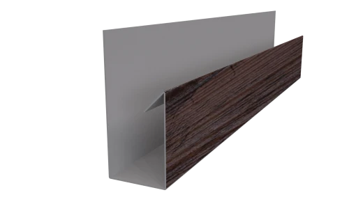 Планка П-образная Блок-хаус 30x30x2000 мм, Морёный дуб 3D