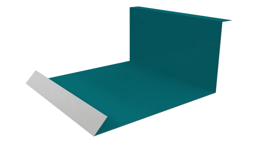 Планка примыкания нижняя 100x200x2000 мм, 5021 водная синь глянцевый